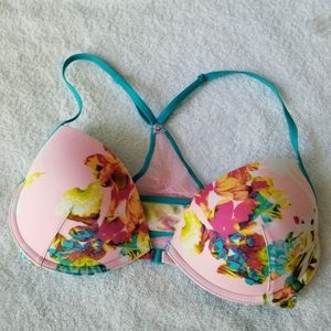34C Flirtitude Colorful Racerback Pushup Bra